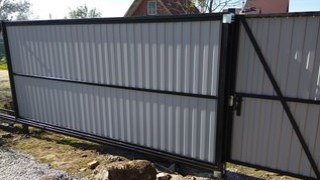 Купить сваи для ворот в Моршанск. Заказать ворота на сваях под ключ от 21479 руб